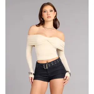 Wrapped Up Off-The-Shoulder Top