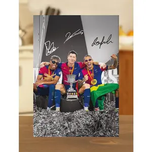 Robert Lewandowski Raphinha Lamine Yamal poster Bedroom Decor, Wall Art, Home Decor, Sports Poster.Art prints unframed.