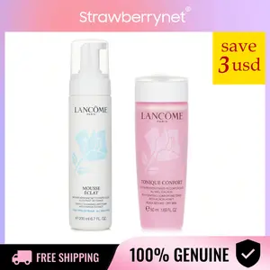 Lancôme Skincare Set, The set contains: Tonique Confort Toner 50ml/1.69oz x1, Mousse Eclat Self-Foaming Cleanser  200ml/6.7oz x1