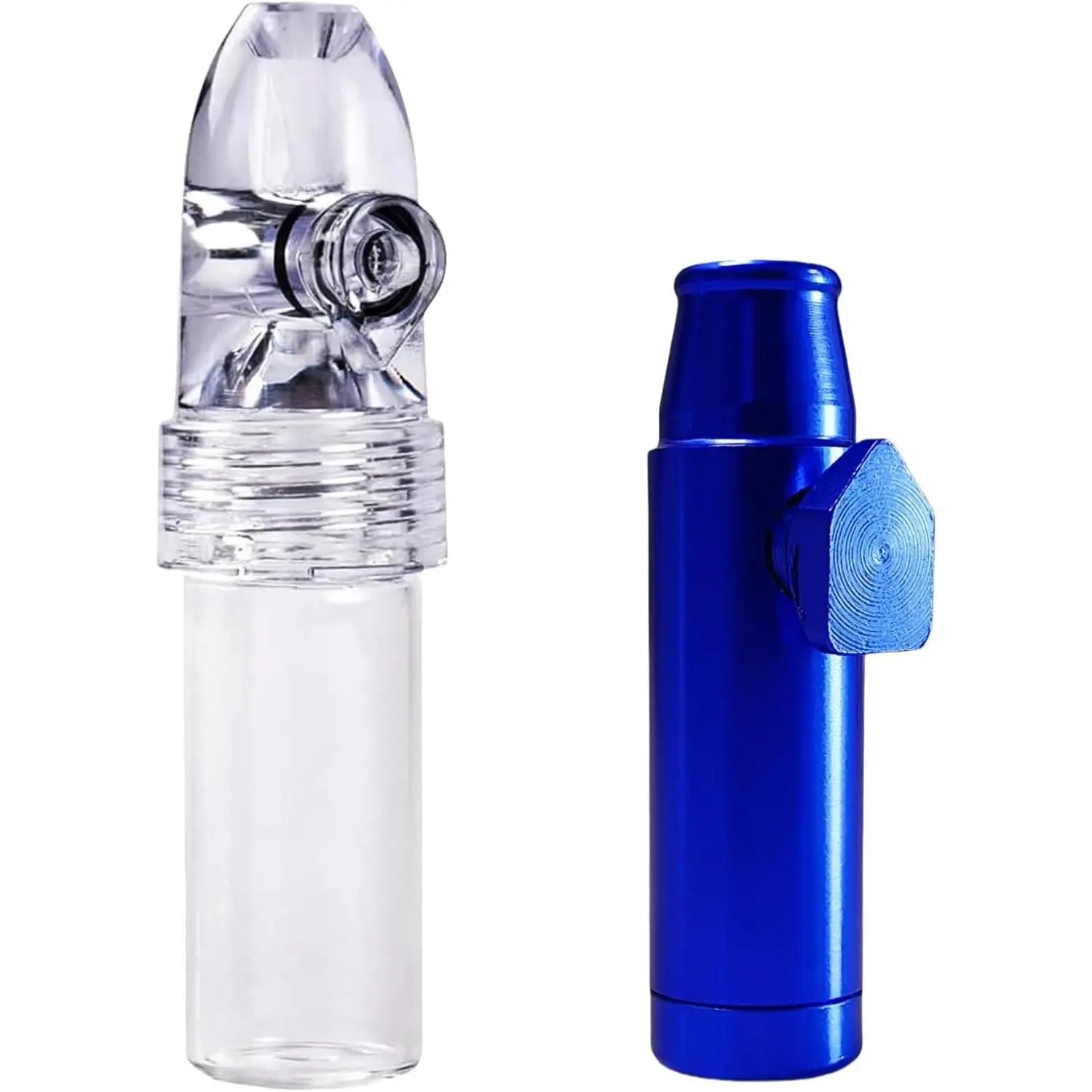 2 Pack Mini Pepper Shaker Premium Metal Spice Dispenser and Sweetener Portable Travel Storage (Anodized Aluminum) (Glass) Kitchen Seasoning Utensils Kitchenware