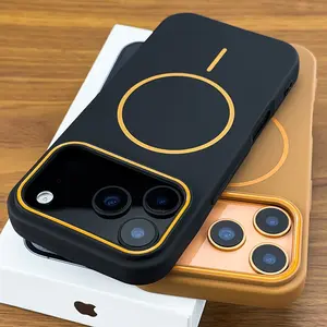 Luxury Matte Magnetic Phone Case For iPhone 17 16 15 14 13 12 Pro Max 16 Plus 17Pro 17 Air Magsafe Wireless Charge Hard PC Cover