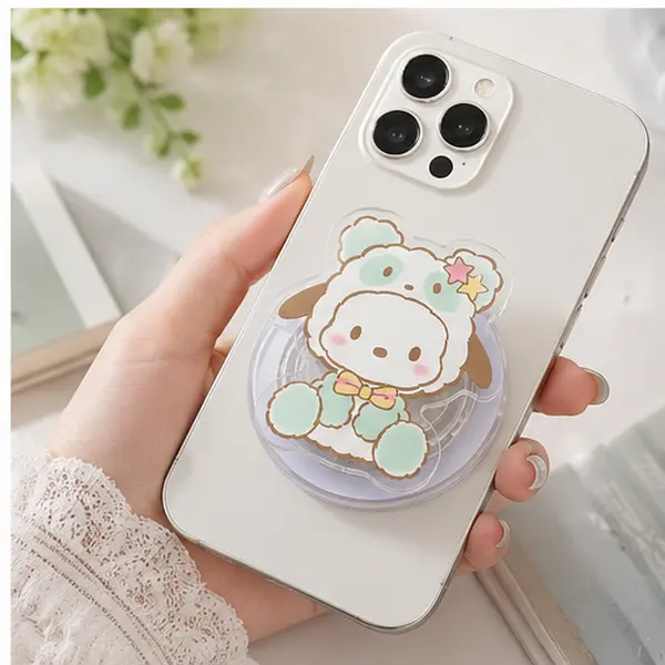 Cute Lamb Pochaccoo Magnetic Phone Grip, Kawaii Sheep Phone Holder Stand, Pastel Cartoon Animal Phone Accessory, Cozy Gift
