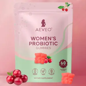 Women's Probiotic Gummies - Cranberry Flavor, 60 Count, pH Balanced, Yeast & Flora Support, Vitamin C for Immune Health, Vegan, Gluten-Free