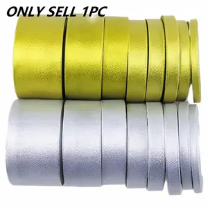 25m Roll Metal Wire Ribbon, Multiple Widths, Christmas Gift Box Wrap, Holiday Room Decor, Wedding Floral Tie