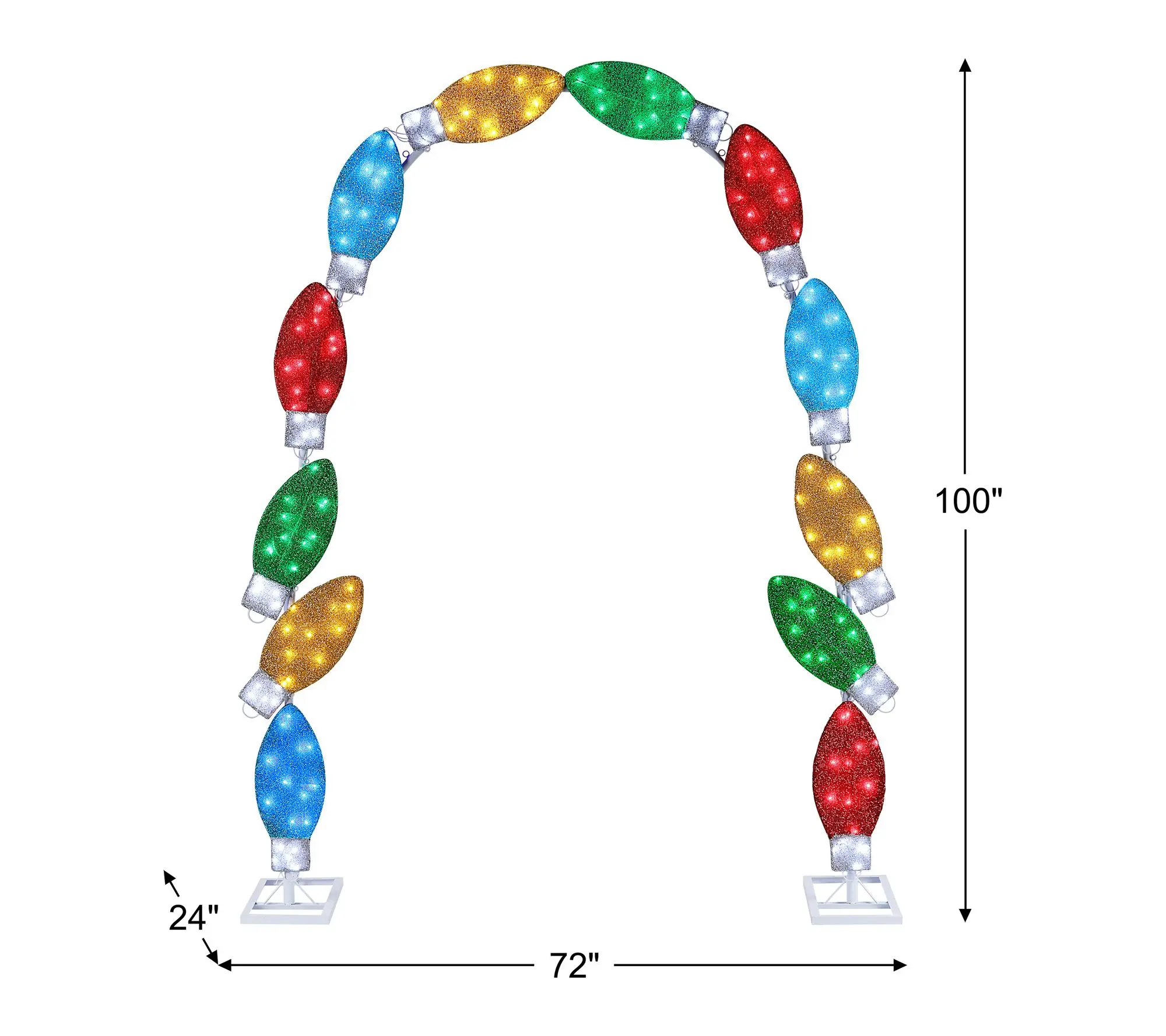 Mr. Christmas 8ft Illuminated Tinsel C9 Bulb Arch