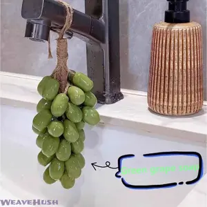 2026 New Green Grape Scented Handmade Soap Pendant, Realistic Whole Bunch Design, Fragrant Long-Lasting Aroma, Free Souvenir Included, Perfect for Bathing, Hanging Decoration & Gift Giving