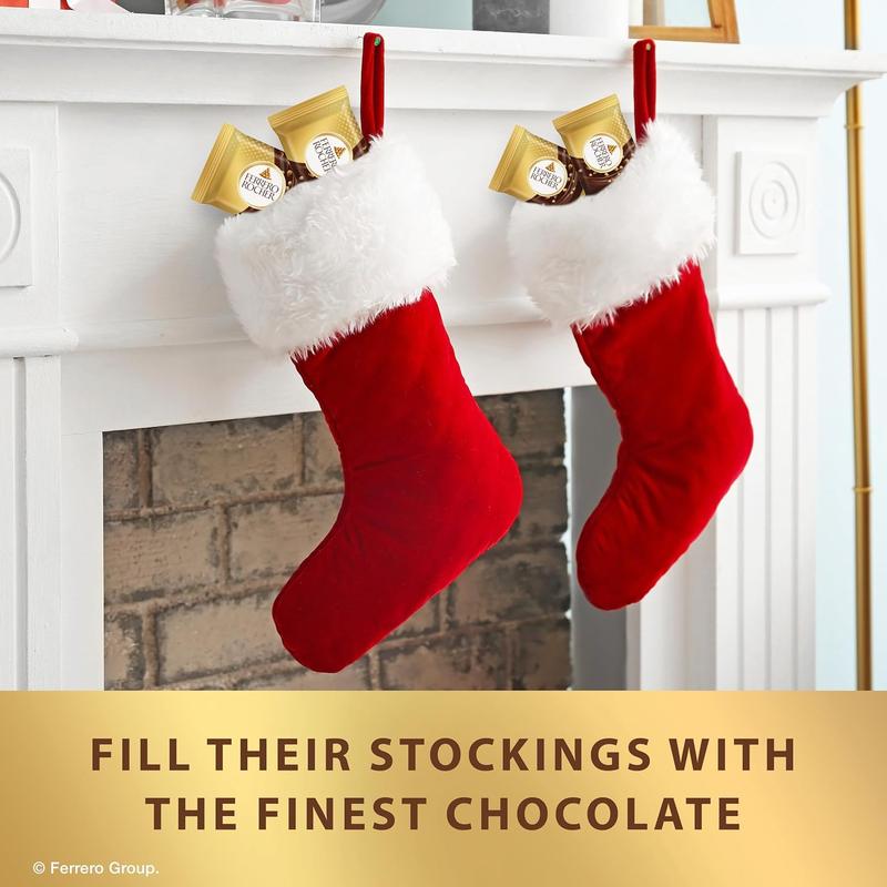 Ferrero Rocher Premium Assorted chocolate squares, Individually Wrapped Chocolates, Great for Sharing or Gifting, 3.7 oz