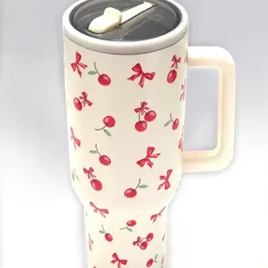 Cherry Spill-Proof 40oz Tumbler - High-Quality Drinkware for Beverages - Bottle holiday cups