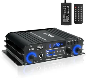4 Channel Stereo Receivers Audio Home Amplifier Bluetooth 5.0, RMS 50Wx4 Max 1200W HiFi Power Amplifier, USB/SD/FM, Class D Home Audio Receiver for Home Theate
