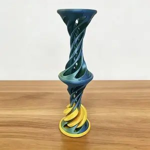 2 Pieces 3D Printed Spiral Push Pop Fidget Toy 3D Rotatable Stress Relief Desk Decor EDC Sensory Toy Holiday Gift For Friends Ages 12+