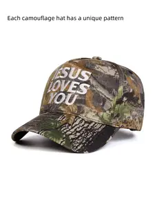 Unisex Jesus Loves You Embroidered Baseball Cap, Adjustable Sun Protection Casual Hat for Spring & Fall, Outdoor Travel Beach Vacation