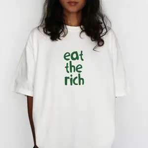 Eat the Rich T-Shirt – Minimalist Anarchist Protest Tee, Tax the Rich Shirt, Socialist Leftist Graphic Shirt, Anti-System Liberal Top