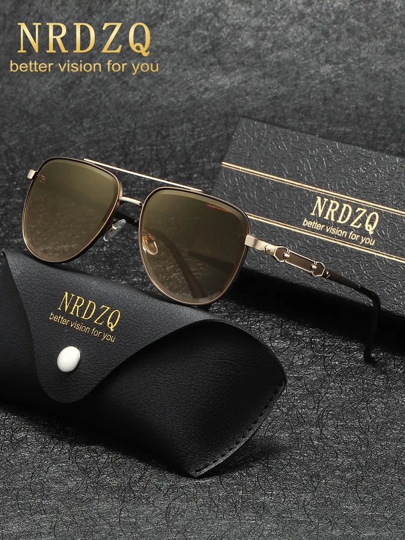 NRDZQ Casual Metal Pentagon Frame Polarized Sunglasses  display picture 1