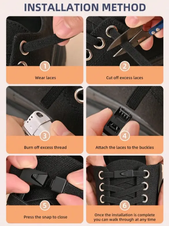 1pair Elastic No Tie Shoelaces With Switch Buckle, White Color, Suitable For Sneakers, Training Shoes And Casual Shoes,White Shoes,Basketball Shoes, Winter Gift Ideas