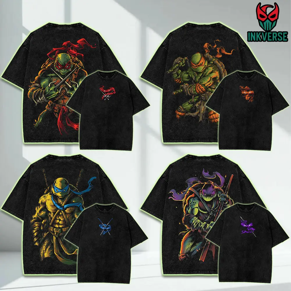 [COLLECTION] Teenagee Mutant Ninjaaa Turtles | Print Washed Cotton T-shirt Hoodie , Vintage Graphic T-shirt Washed For Fans Movie Monster, T-shirt Unisex Hot 2026 , Summer Outfits