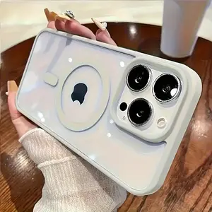Phone case: Luxury HD Transparent Magnetic Wireless Charging Phone Case for iPhone 17 16 15 14 13 12 11 Pro Max Plus iPhone X, Xs Max, Xr, 8, And 7 Plus 16e 17Air Series Cases Soft Bumper Shockproof Hard Acrylic Back Cover