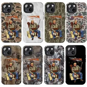 Retro Sitka Hunter Trump Camouflage Waterfowl Hunting Rugged Phone Case. Rustic Outdoor Aesthetics Heavy-Duty Shockproof Protective Case, Compatible with iPhone 17/16/15/14/13/12/11 Pro Max/Plus and Samsung Galaxy S23FE/22/23/24/25.