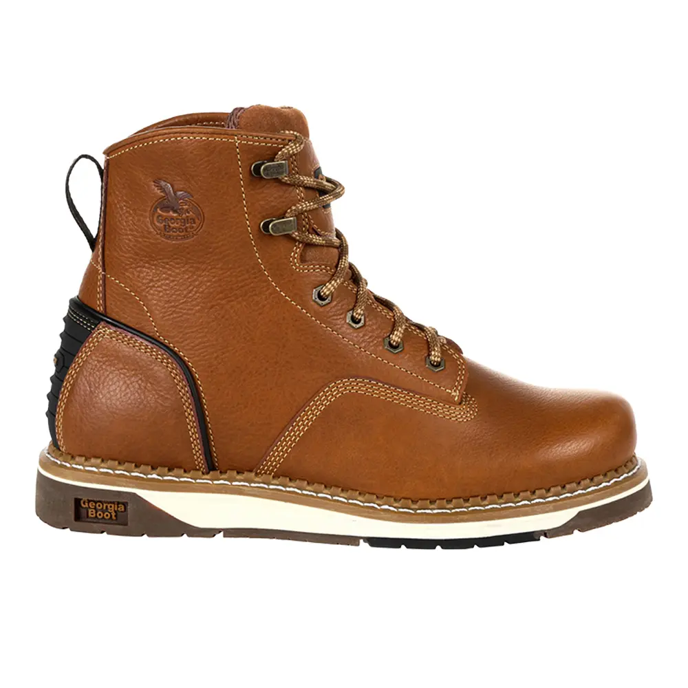 Georgia Boot Mens 6 Inch Electrical Soft Toe  Work/Duty - Brown