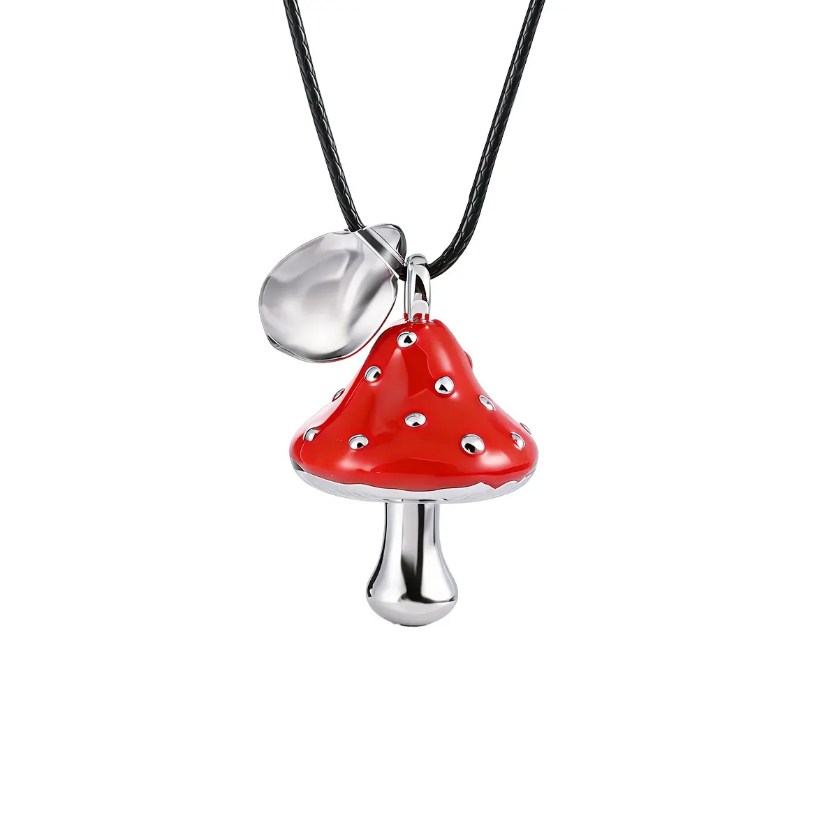 Stainless Steel Rust-Free Fly Agaric Mushroom Necklace