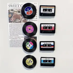 8pcs Retro Cassette Tape Magnet Set - Vintage Record Fridge Magnets, Perfect Gift for All Music Lovers