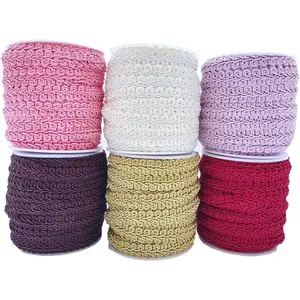 1/2 Inch Gimp Braid Trim 24 Yards 6 Colors for Upholstery Costume DIY Crafts(Mixed Color 2 1052)
