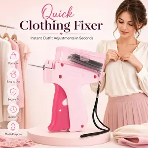 Portable No-Sew Mini Clothing Repair Tool, Stitch Fastener Kit for Hems & Alterations with 5 Needles and 2,000 Fasteners
