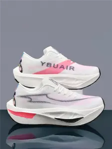 Trendy Dynamic Unisex Athletic Running Shoes | Cushion Rebound Foam Midsole | Carbon Plate Propulsion & Breathable Mesh | Student Commute Jogging