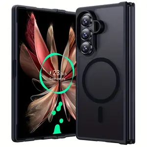 Featuring frosted and matte surfaces, providing a comfortable grip, preventing slipping, supporting wireless charging, Cover for Samsung Galaxy Z Fold 7