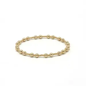 The Charleston 2x4 14k Gold filled Beaded Bracelet