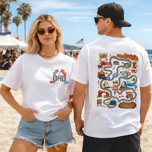 Retro Two Side Cars Gildan T-Shirt, Cars Movie T-Shirt, Fathers day Shirt, Mcqueen and Mater Retro Vintage Unisex Oversized Anime Graphic Tee – Trendy Y2K Acid Gildan, Manga Game Movie Lover Gift For Fans Merch