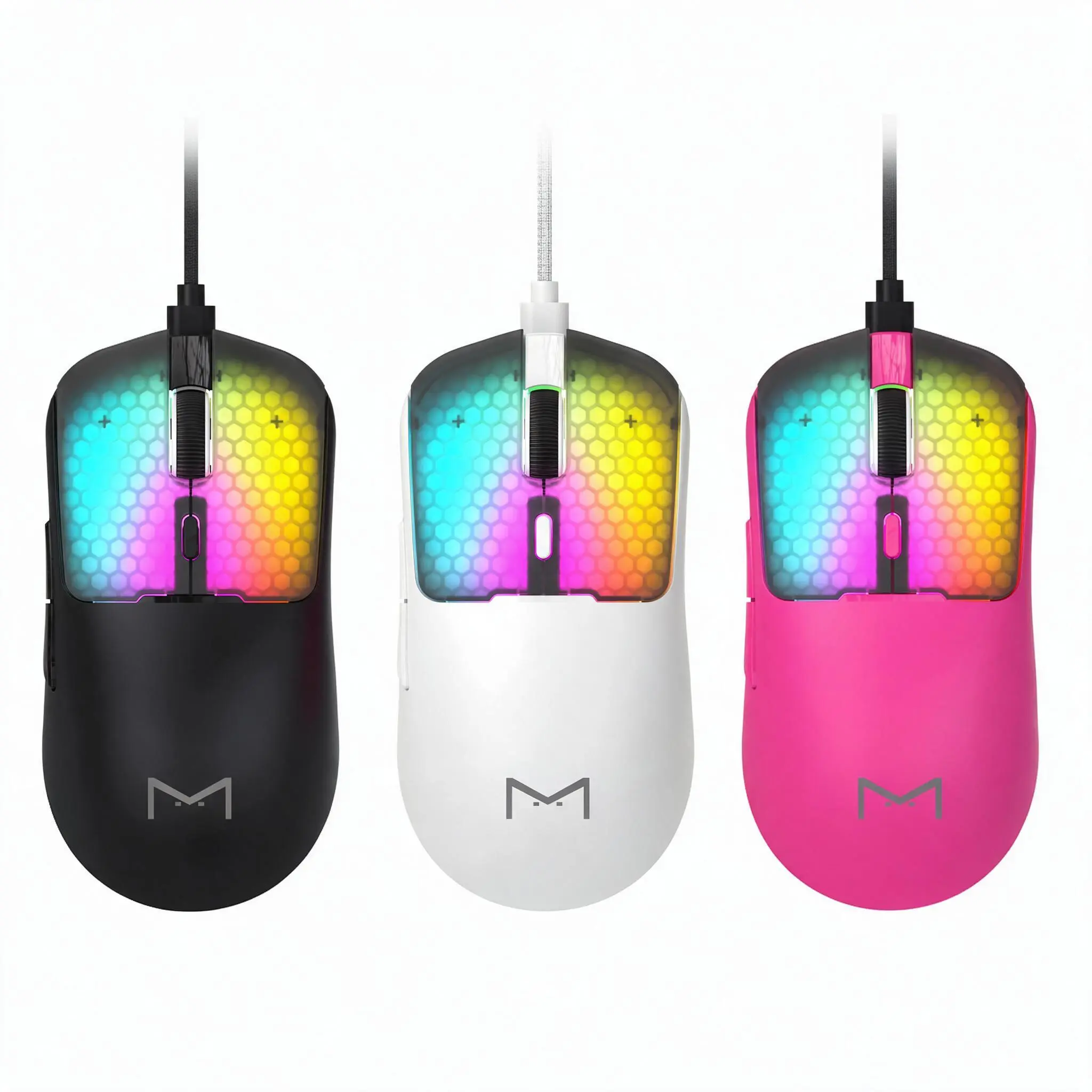 M11 Wired Gaming Mouse for Gamers - PC Gaming Accessory with 12800 DPI, Lightweight Build, 6 Programmable Buttons, Color Changing RGB Lights, Low Latency, Compatible with PC & Mac