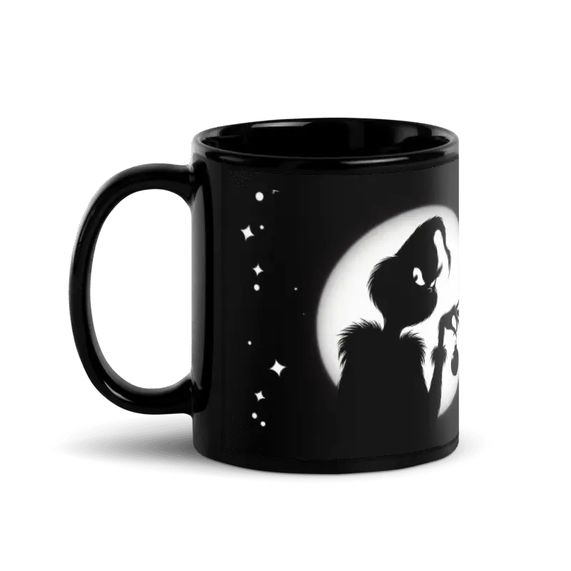 Personalizable Black Glossy Ceramic Mug 11 oz Reusable Coffee Cup Dishwasher & Microwave Safe Customizable Name or Image