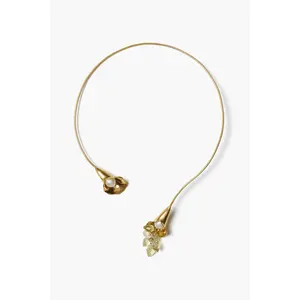 Calla Lily Collar Necklace Gold Mix