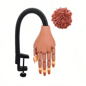 Artificial Hand Manicure Practice Hand Nails Tool Nail Clippers Nail Brushes Nail Files 2 Color Replacement Nail Pads