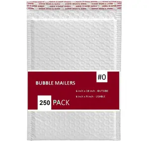 250 PC #0 6x10 Inches Inches Poly Bubble Mailers Shipping Padded Envelopes Self Seal Waterproof Cushion Envelopes