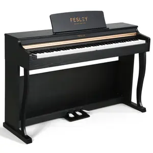 Fesley FEP1000 Digital Piano 88 Key Weighted Keyboard: Home Electric Piano Piano With Hammer Action For Professional