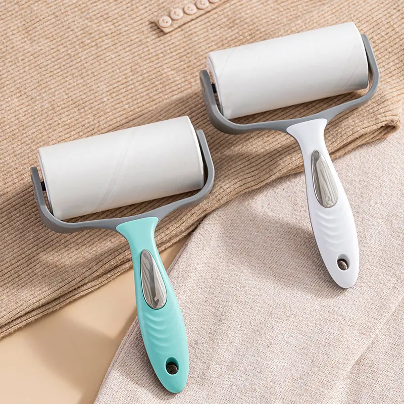 Portable Handle Lint Remover Roller - Pet Hair Sticky Roller for Clothes, Carpet, Roller Type, With Handle