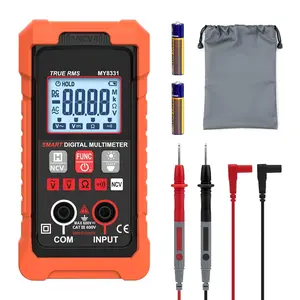 Digital Multimeter  Meter TRMS 4000 Counts Auto-Range NCV  Multi Tester  Electrical   Voltmeter  , Ohm Resistance, Continuity with Test Leads Large LED Backlight
