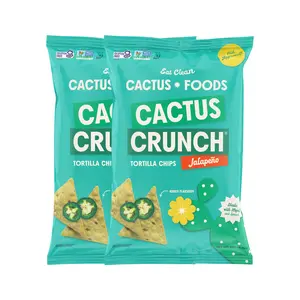 Cactus Crunch Tortilla Chips - Jalapeño Bundle (4 Pack) 5oz. Bags Snack Natural
