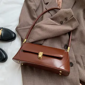Women's Retro Shoulder Bag, Minimalism Classic Tote HandBags, Large Capacity Purses With Zipper Closure, Fixed Shoulder Strap, Vintage Underarm Tote Bag Wallet Sling Bag, Shoulder Tote Handbags Daily Commuting Work Gifts