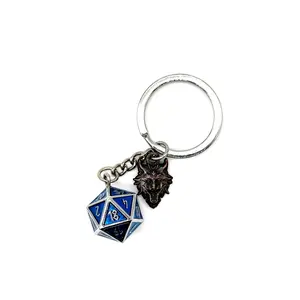 Norse D20 Keychains - Blue