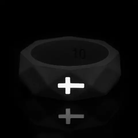 Gemvius Black Faith Ring - High Quality Silicone - Extreme Durability - Ultra Comfort - Active Lifestyle
