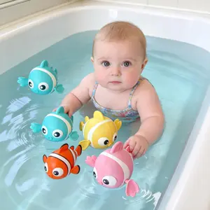 3pcs Little Clownfish Wind-Up Water Toys ABS Material Fish-Shaped Bath Toys for Kids Toddlers Indoor Outdoor Play Summer Bathroom Fun Swim Freely Adorable Design Safe Play TOY HOBB Home Decor Pets Bath Toy Easter Gift