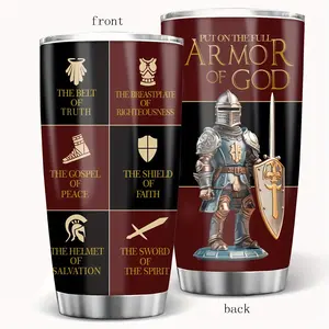 Christian Armor of God 20oz Stainless Steel Coffee Cups Mug Tumbler Religious Inspirational Mens Gifts Double Wall Vacuum Insulated Metal Coffee Mug for Fathers Day Birthdays Christmas Swig elegant drinkware print tumbler tumbler reusable cup water bottle