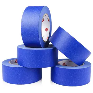 5 Rolls Blue Painters Tape 2 inch,  Tape Blue Masking Tape 2 inch x 55 Yards for Walls Painting,  Improvement and School Projects, Total 275 Yards