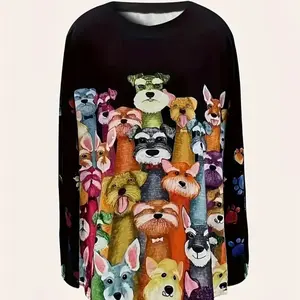 Plus Size Casual T-shirt, Women's Hoodie