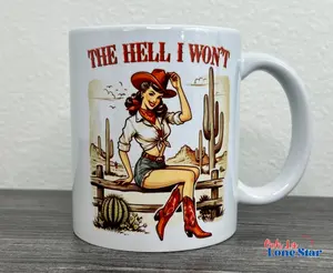 Sassy Cowgirl Coffee Mug: Western Kitchen Decor, 12 oz Ceramic