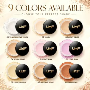 UMF Ultra-fine Matte Blurring Loose Powder Compact Flawless 16-Hour Shine-Free Wear Silky Texture for All Skin Tones #01 Transparent matte finish Honey Cocoa