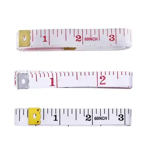 Soft Tape Measure Double Scale Body Sewing Flexible Ruler for Weight Loss Medical Measurement Tailor Craft Vinyl Ruler, Has Centimetre on Reverse Side 60-inch（White）