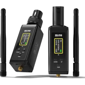 Uhf wireless xlr transmitter and receiver with dual antennas 470ft range auto channel scanning plugon wireless mic adapter for audio mixer sound field test acoustic measurement f30